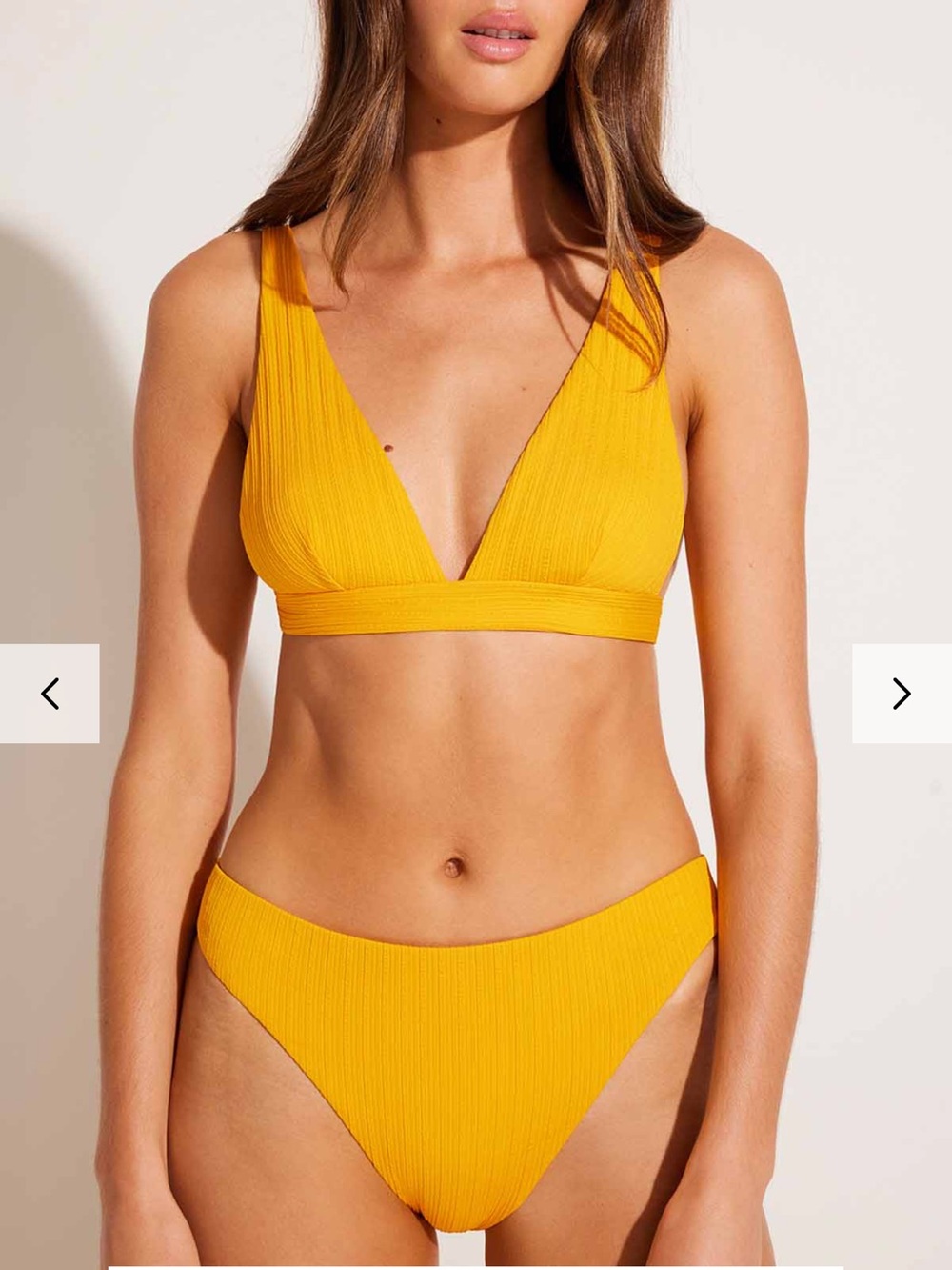 Vitamin A Cali High Leg Full Bottom - Sunflower Rib
